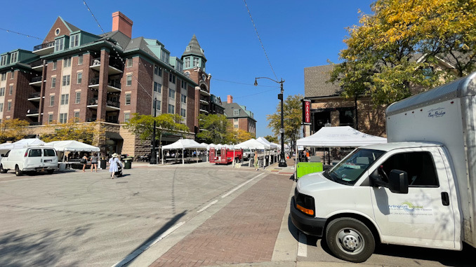 Looking north on Vail Avenue during Harmony Fest setup