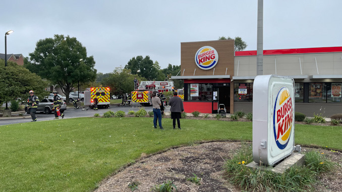 Evacuation at Burger King for a kitchen fire