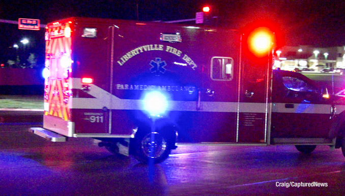 Crime scene investigation at the scene of a stabbing on Milwaukee Avenue south of Greggs Parkway in Libertyville near Vernon Hills (SOURCE: Craig/CapturedNews)