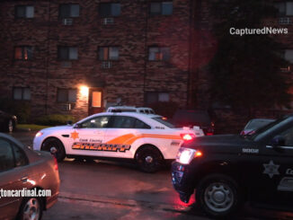Cook County Sheriff's deputies at the scene of a shooting in the block of 1500 Silver Lane in Palatine