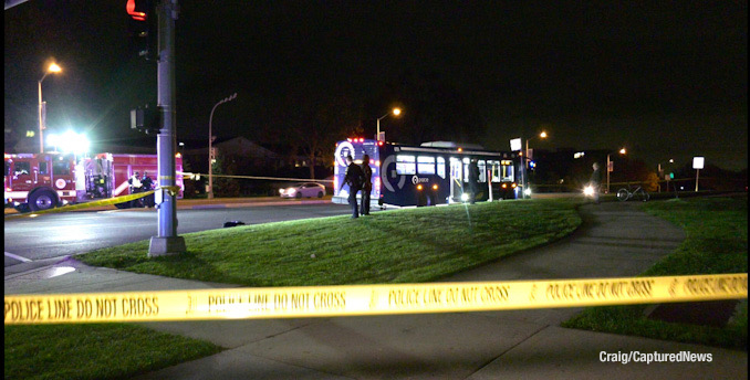 Crime scene investigation at the scene of a stabbing on Milwaukee Avenue south of Greggs Parkway in Libertyville near Vernon Hills (SOURCE: Craig/CapturedNews)
