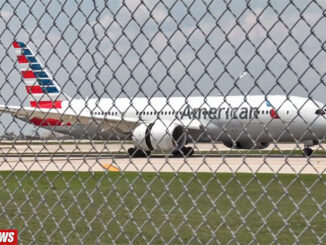 American Airlines Boeing 787-8 Dreamliner arriving Monday, July 6, 2020 at O'Hare International Airport