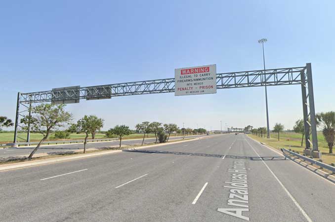 Anzalduas International Bridge south of Mission, Texas (SOURCE: Image Capture April 2021 ©2021 Google)