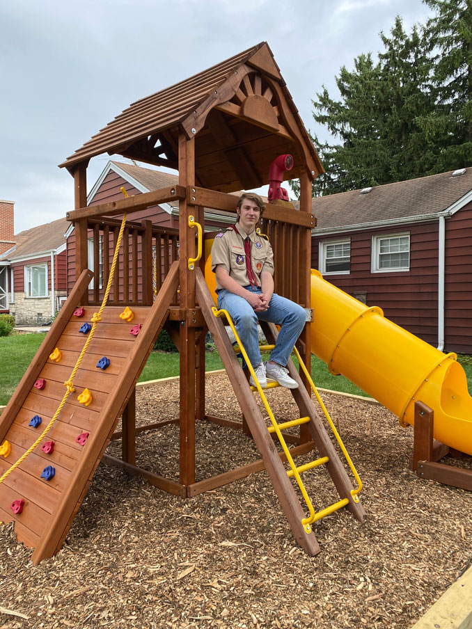 August Graham on playground playset project