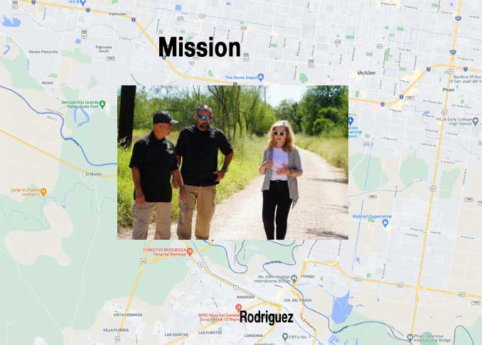 US Senator Marsha Blackburn (R-Tenn.) near Mission, Texas while visiting the Southern Border with Mexico (SOURCE: U.S. Senator Marsha Blackburn and Map data ©2021 Google)