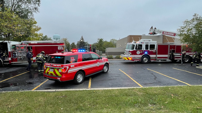 Fire command in the foreground at Burger King