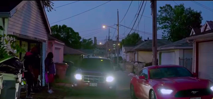 Still frame in rap video showing the apparent burgundy Ford Escort SUV used by Darrell E. Brooks at the Christmas Parade in Waukesha on Sunday, November 21, 2021