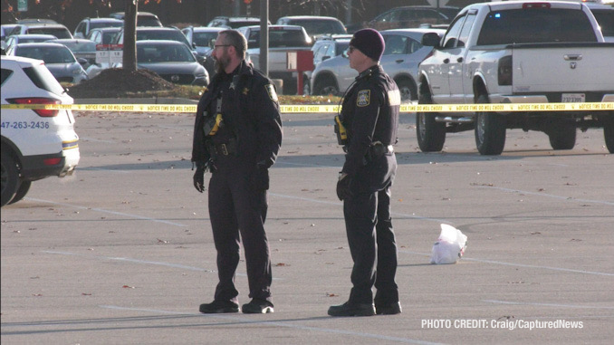 Shooting scene near Portillo's at Gurnee Mills in Gurnee Illinois, Saturday, November 27, 2021 (Craig/CapturedNews).