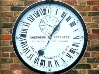 Shepherd gate clock at the Royal Observatory, Greenwich, UK (This file is licensed under the Creative Commons Attribution-Share Alike 3.0, see below)