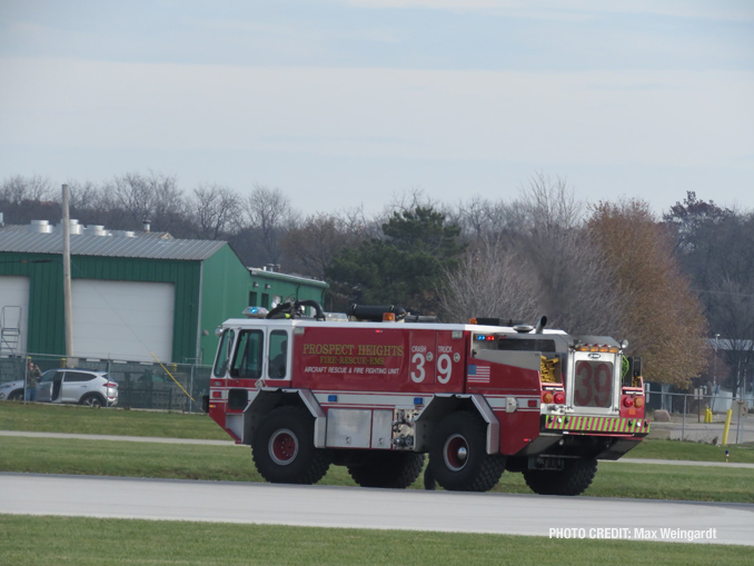 Prospect Heights ARFF 39 at the scene at Chicago Executive Airport (PHOTO CREDIT: Max Weingardt)