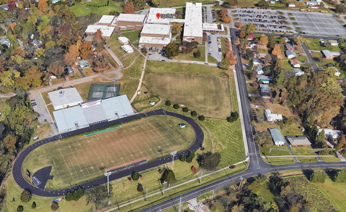 Knoxville Central High School (Imagery ©2021 Google, Imagery ©2021 Maxar Technologies, U.S. Geological Survey , Map data ©2021)