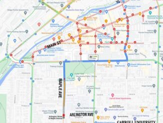 Map of travel distance from Waukesha Christmas to neighborhood where suspect's vehicle was found (Map data ©2021 Google)