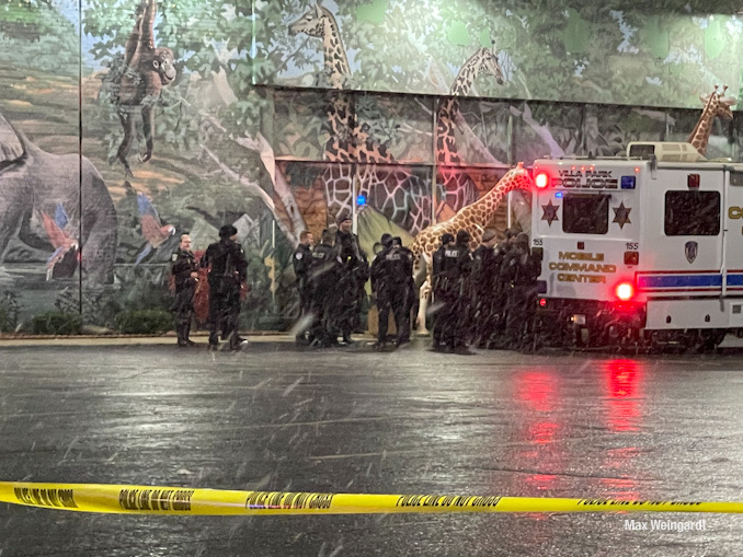 Man shot at Safari Land, 701 West North Avenue in Villa Park Saturday, November 13, 2021 (PHOTO CREDIT: Max Weingardt)