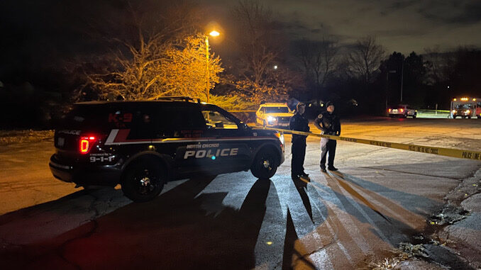 Scene near Radcliffe Road in Buffalo Grove where a man was shot by two police officers after after he approached them while firing shots in the air