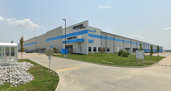 Amazon DLI4 Delivery Station Edwardsville, Illinois (Image capture July 2021 ©2021 Google)