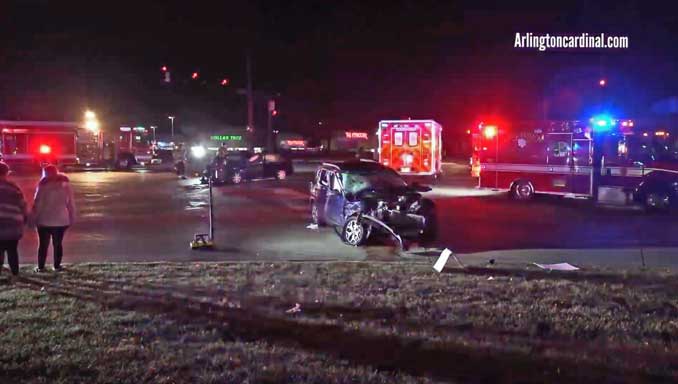 Crash scene at Rand Road (US-12) and Illinois Route 22 in LakeZurich