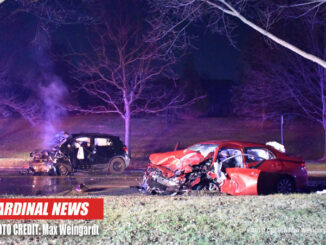 Head-on crash Willow Road and Hibbard Road, WInnetka on Monday, December 13, 2021 (PHOTO CREDIT: Max Weingardt)