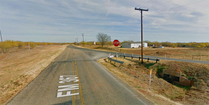 Iowa Park, Texas FM-367 and FM-368 intersection (Image capture December 2012 ©2021)