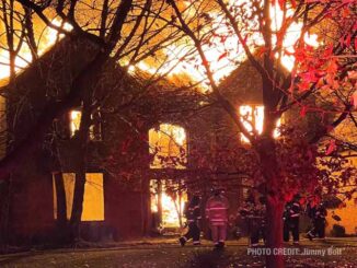 Extra alarm house fire scene on Meadowlark Lane in Kildeer (PHOTO CREDIT: Jimmy Bolf)