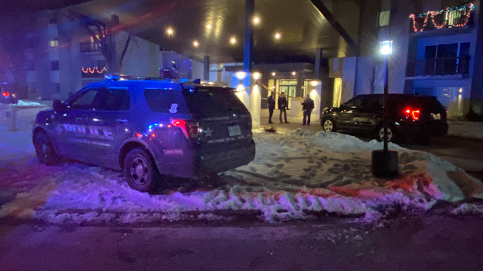 Shooting scene at Stonebridge of Arlington Heights apartment complex, 400 West Rand Road in Arlington Heights, Monday night, January 31, 2022