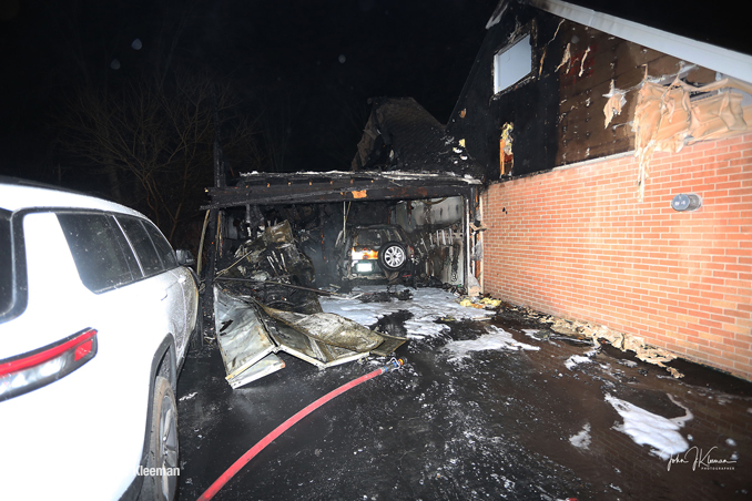 Fire scene in Buffalo Grove on Saturday, January 1, 2022