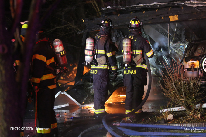 Fire scene in Buffalo Grove on Saturday, January 1, 2022