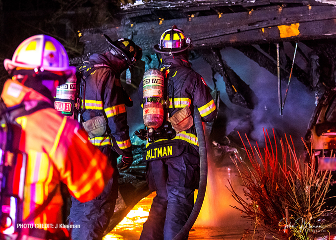 Fire scene in Buffalo Grove on Saturday, January 1, 2022.