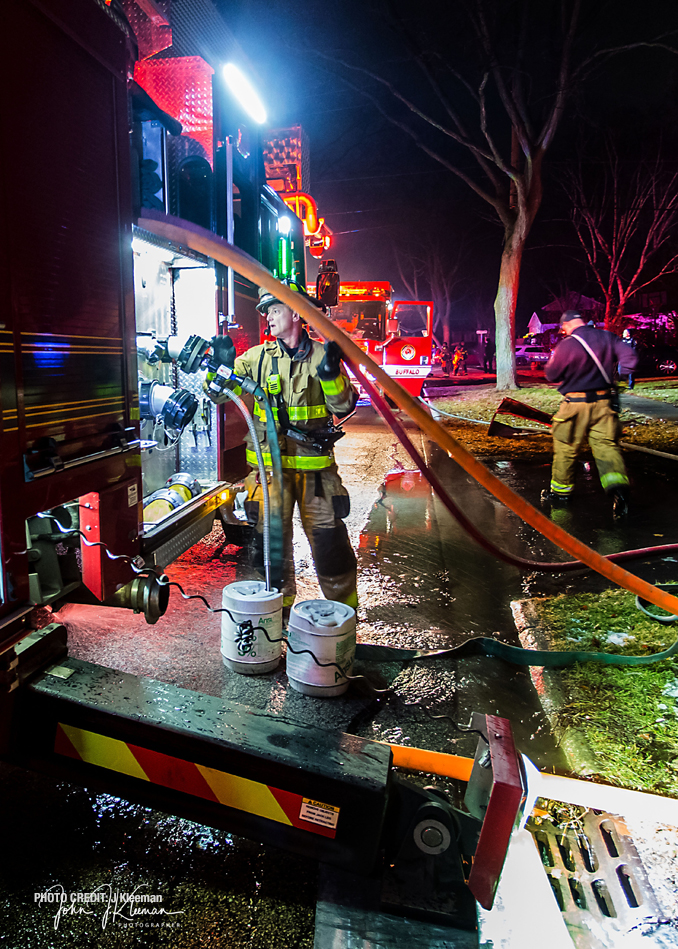 Fire scene in Buffalo Grove on Saturday, January 1, 2022