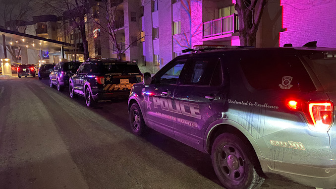 Shooting scene at Stonebridge of Arlington Heights apartment complex, 400 West Rand Road in Arlington Heights, Monday night, January 31, 2022.