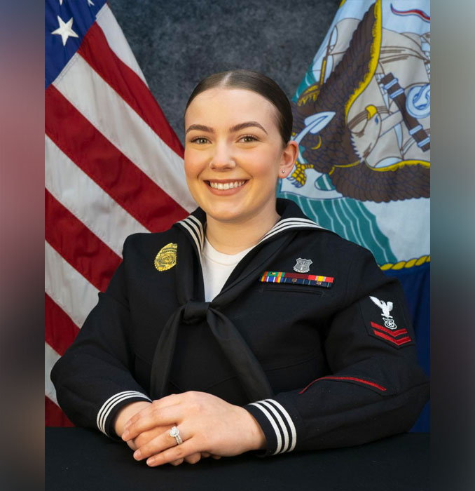 Brigitte Johnston, Petty Officer 2nd Class, US Navy SOURCE: Naval Station Great Lakes)