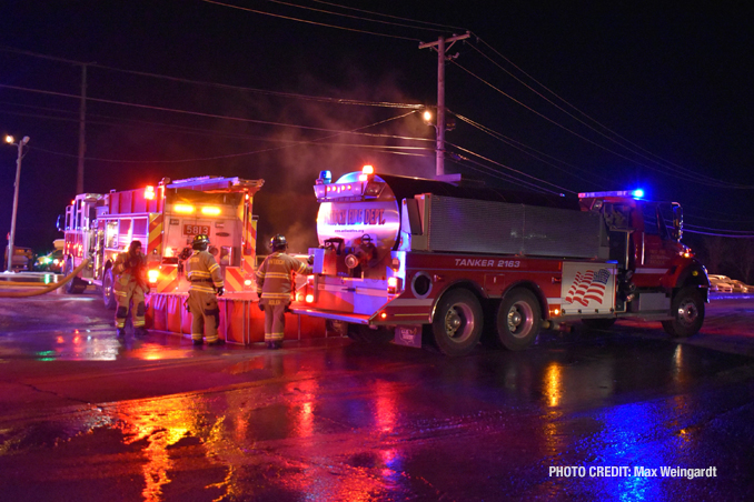 Fire scene at Milwaukee Avenue just south of Grass Lake Road in Lake Villa (PHOTO CREDIT: Max Weingardt)