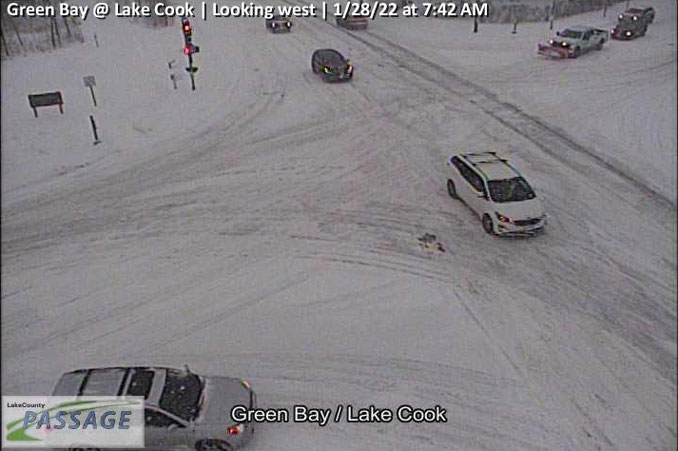 Lake Cook Road and Green Bay Road Jan. 28, 2022 at 7:42AM CST (SOURCE: Lake County PASSAGE)