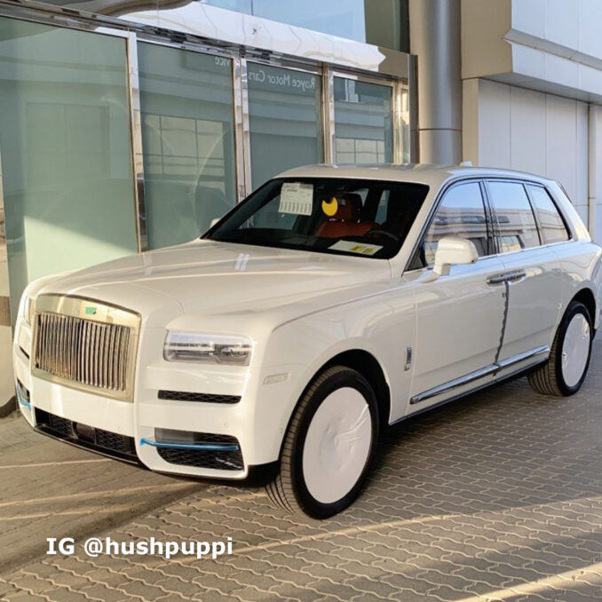 White Rolls Royce on hushpuppi Instagram accound (Instagram.com/hushpuppi)