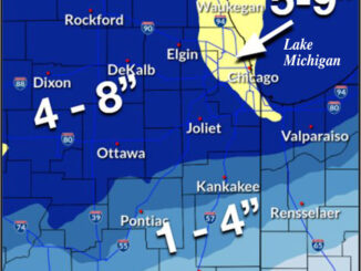 Snowfall Totals Map January 1, 2022 (SOURCE: National Weather Service Chicago)