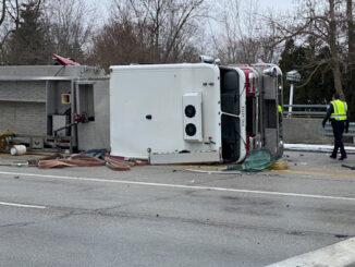 Fire engine rollover in crash at Palatine Road and Quentin Road in Palatine.