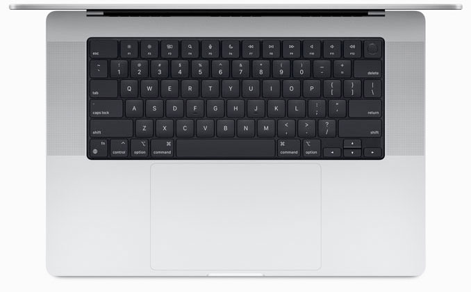 Apple MacBook Pro 16-inch Keyboard released 10/18/2021 (SOURCE: Apple)