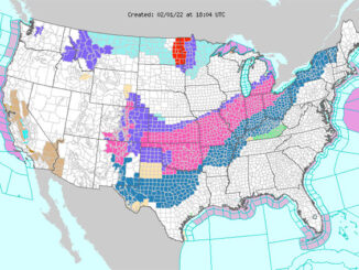 CONUS Weather Alerts Feb 01 2022 1800Z (SOURCE: National Weather Service | Weather.gov)