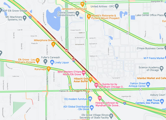 Crash Map I-90 WEST MM 71.7 (Map data ©2022 Google)