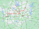 Dallas-Fort Worth road closures February 24, 2022 (Map data ©2022 Google)