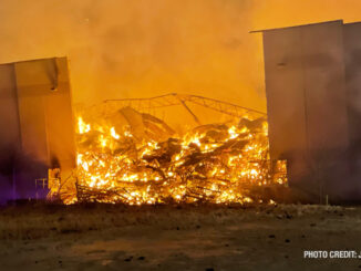 Fire scene at records warehouse in Bartlett, Illinois (PHOTO CREDIT: Jimmy Bolf)