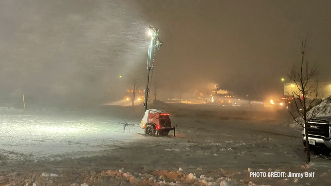 Firefighting operations Friday night, February 4, 2022 (PHOTO CREDIT: Jimmy Bolf)