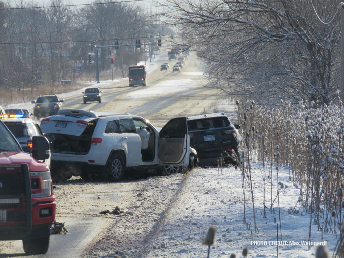 Serious crash on Route 60 near St Mary's Road in Mettawa (PHOTO CREDIT: Max Weingardt)