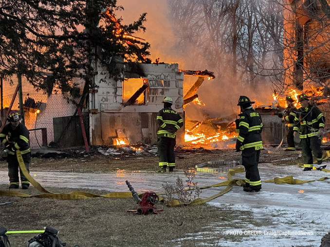 Barn destroyed by fire on Petite Lake Road east of Fairfield Road in Lake Villa (PHOTO CREDIT: Craig/CapturedNews)