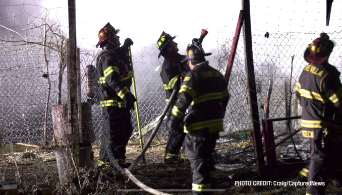 Barn destroyed by fire on Petite Lake Road east of Fairfield Road in Lake Villa (PHOTO CREDIT: Craig/CapturedNews)