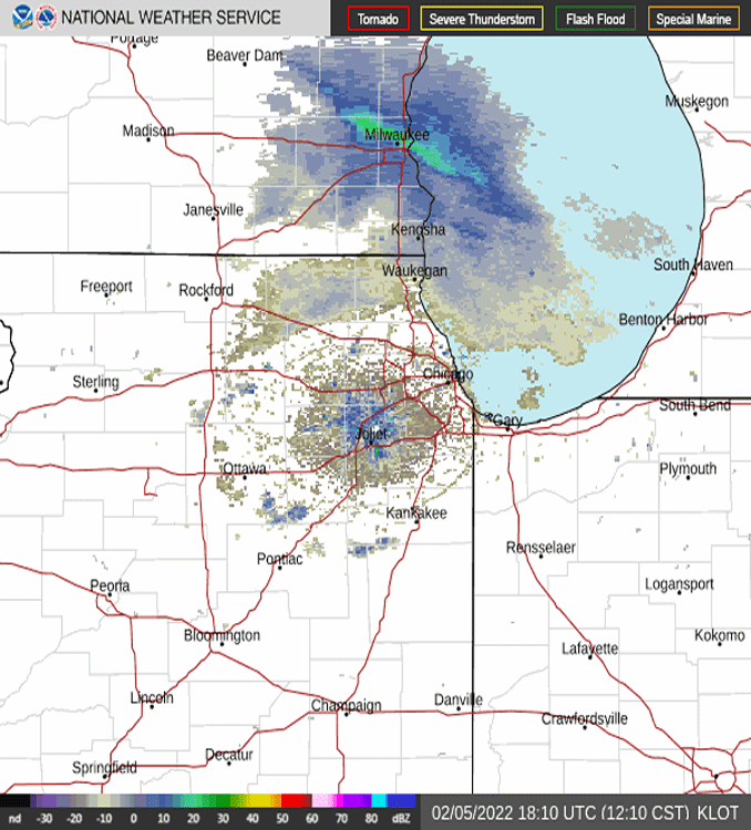 Can you see the smoke plume going northeast from Bartlett Fire? KLOT loop Feb. 5, 2022 to 138 PM CST (SOURCE: NWS Chicago)