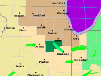 Wind Advisory, tan color, 9AM to 3PM, Feb. 20, 2022 (SOURCE: NWS Chicago)