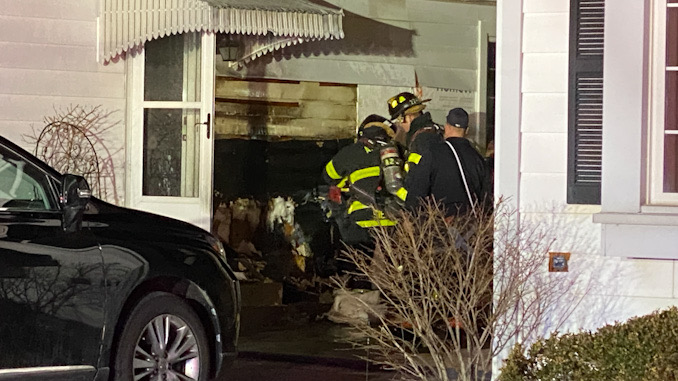 Fire scene at a house in the 1000 block of North Mitchell Avenue in Arlington Heights