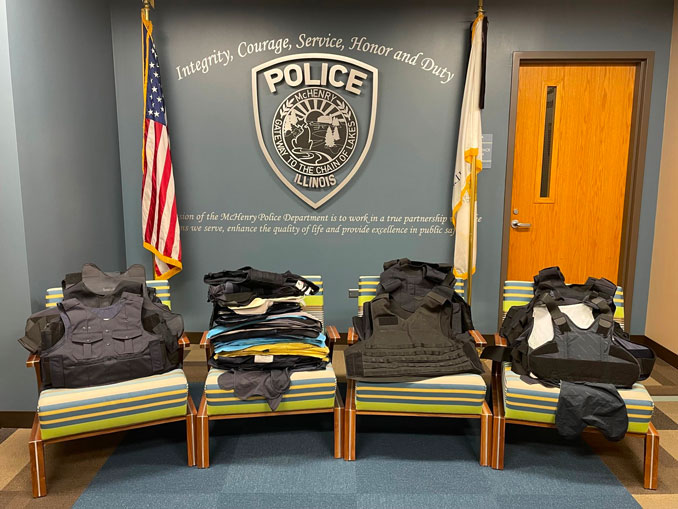 Ballistic vests sent from McHenry Police Department to Ukraine (SOURCE: McHenry Police Department)