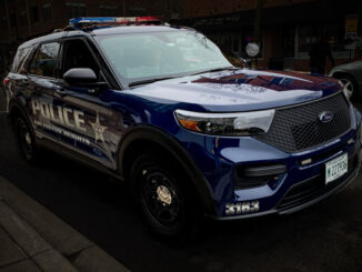 Arlington Heights Police SUV in downtown Arlington Heights