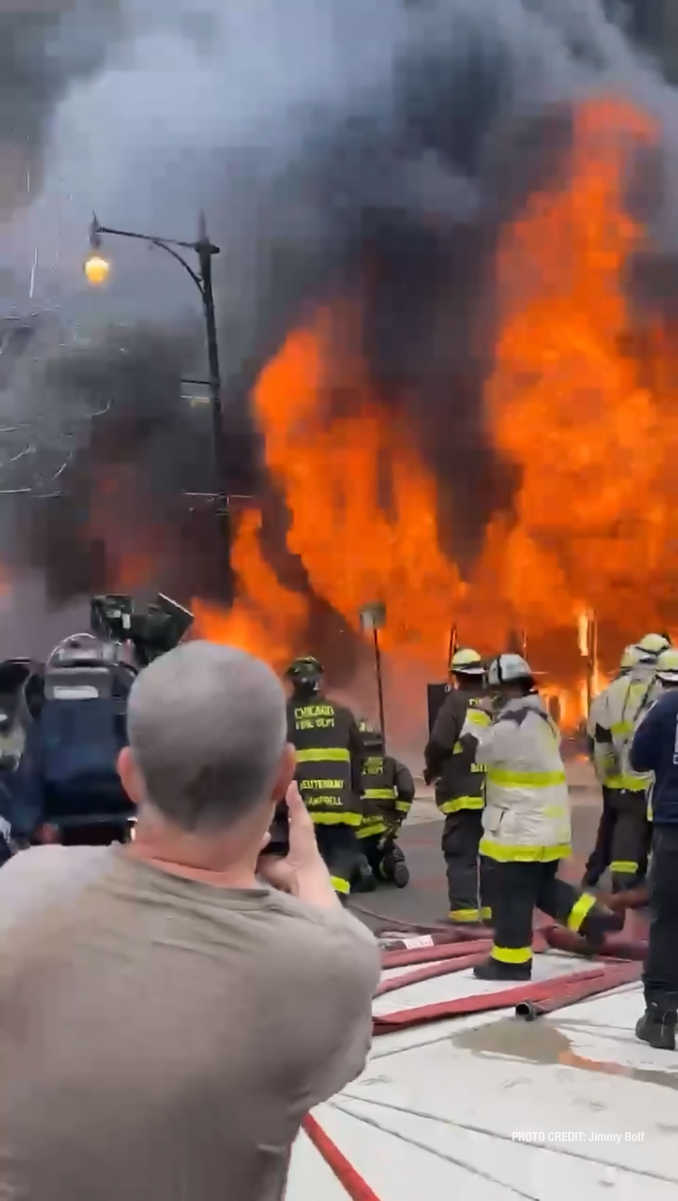 Fire scene at 3040 West Lawrence Avenue Chicago on Tuesday, March 22, 2022